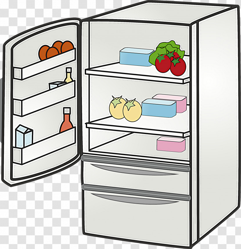 Refrigerator Drawer Furniture Major Appliance Kitchen Appliance Transparent PNG