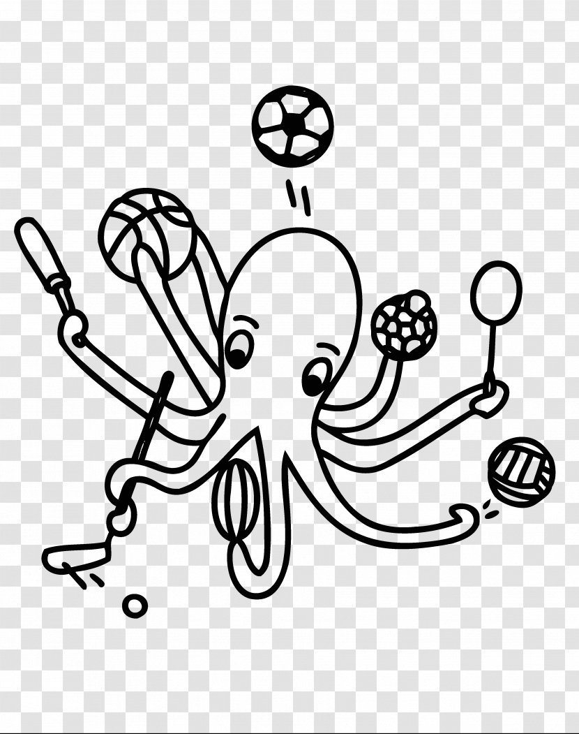 Sports Association Sportart Club Omnisports Training - Watercolor - Octopus Logo Transparent PNG