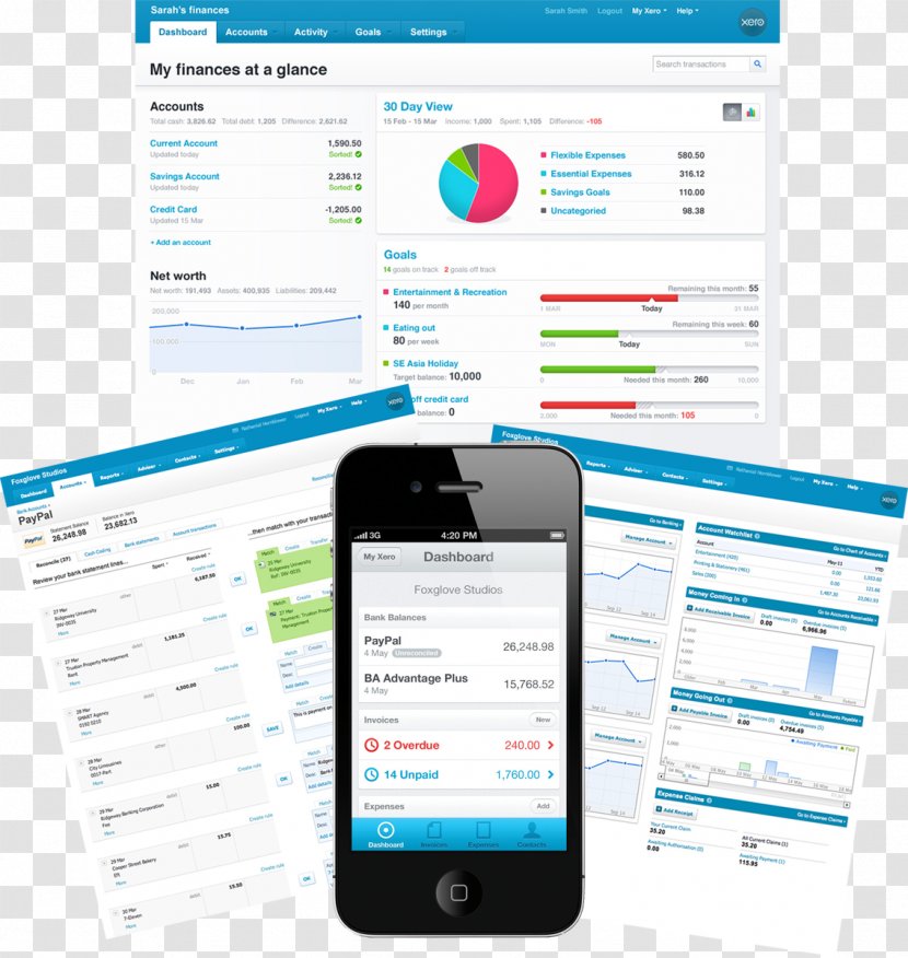 Xero Accounting Software Computer Bookkeeping - Savings Account Transparent PNG