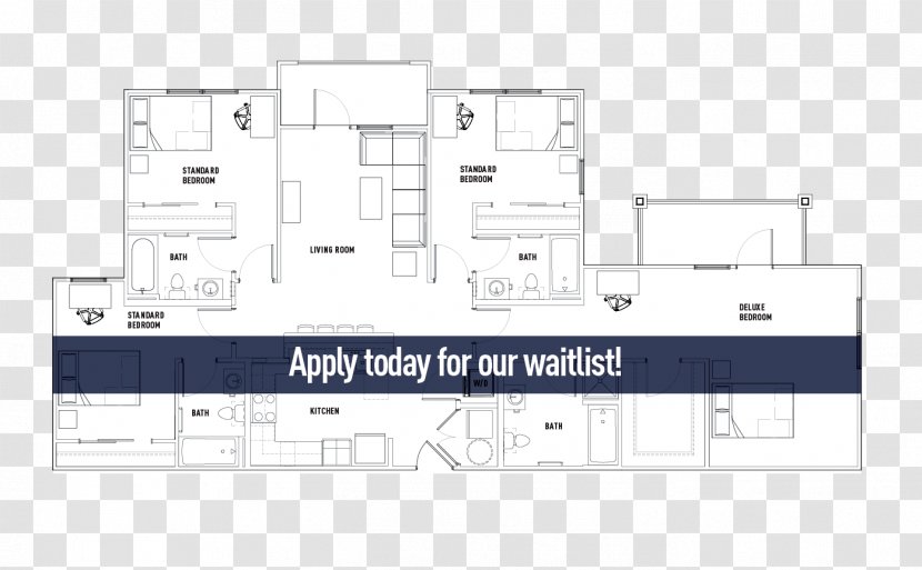 160 Ross Floor Plan House Student North Street - Campus - Bed Transparent PNG