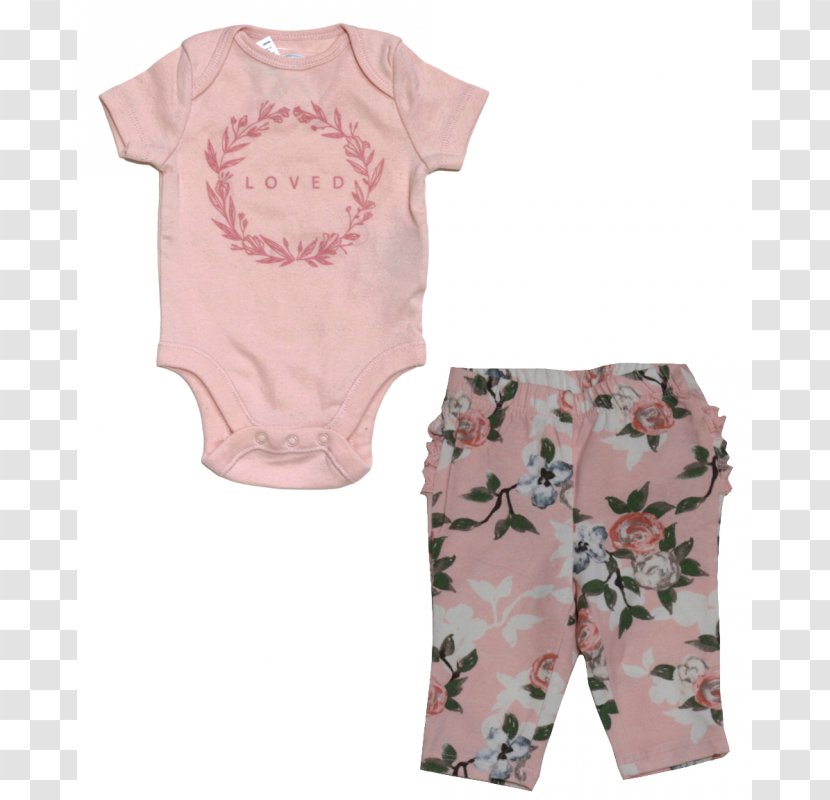 Pajamas T-shirt Clothing Leggings Sleeve - Pants - Pink Cloth Transparent PNG