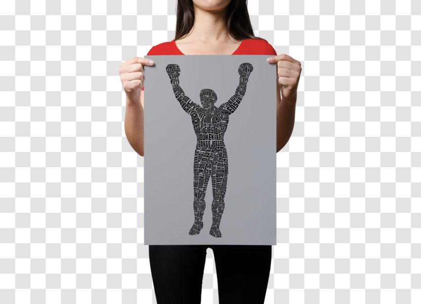 Rocky Steps T-shirt Printing Poster - Shirt - Mockup Transparent PNG