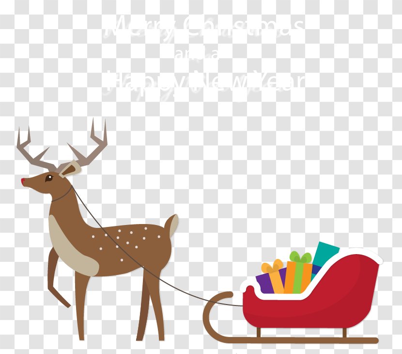 Christmas Reindeer Car - Mammal - New Year Transparent PNG