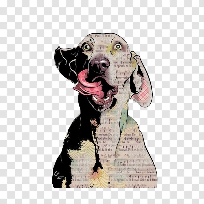 Dog Pop Art Printmaking Drawing - Heart - Hungry Puppy Transparent PNG