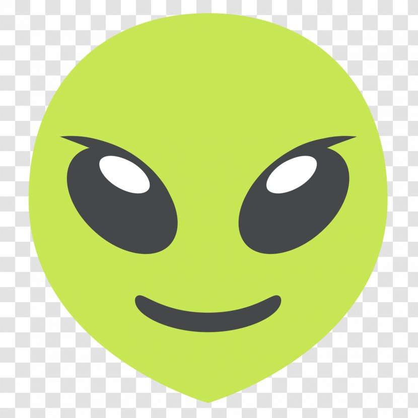 Emoji Alien Emoticon Smiley Extraterrestrial Life - Facial Expression Transparent PNG