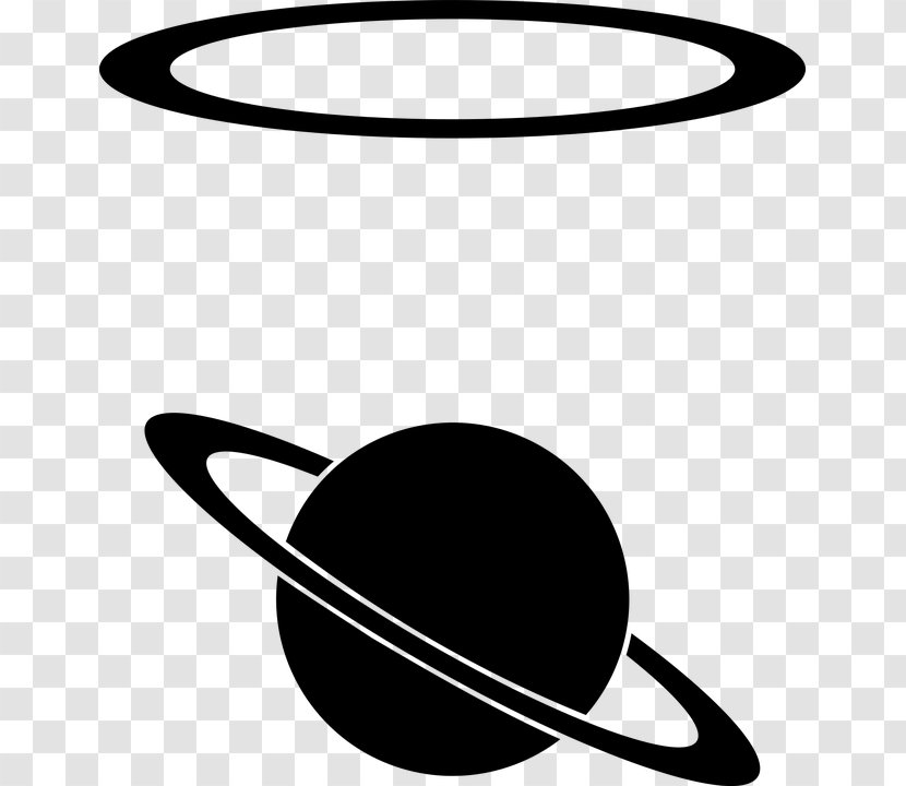 Earth The Nine Planets Saturn Clip Art - Monochrome Photography Transparent PNG