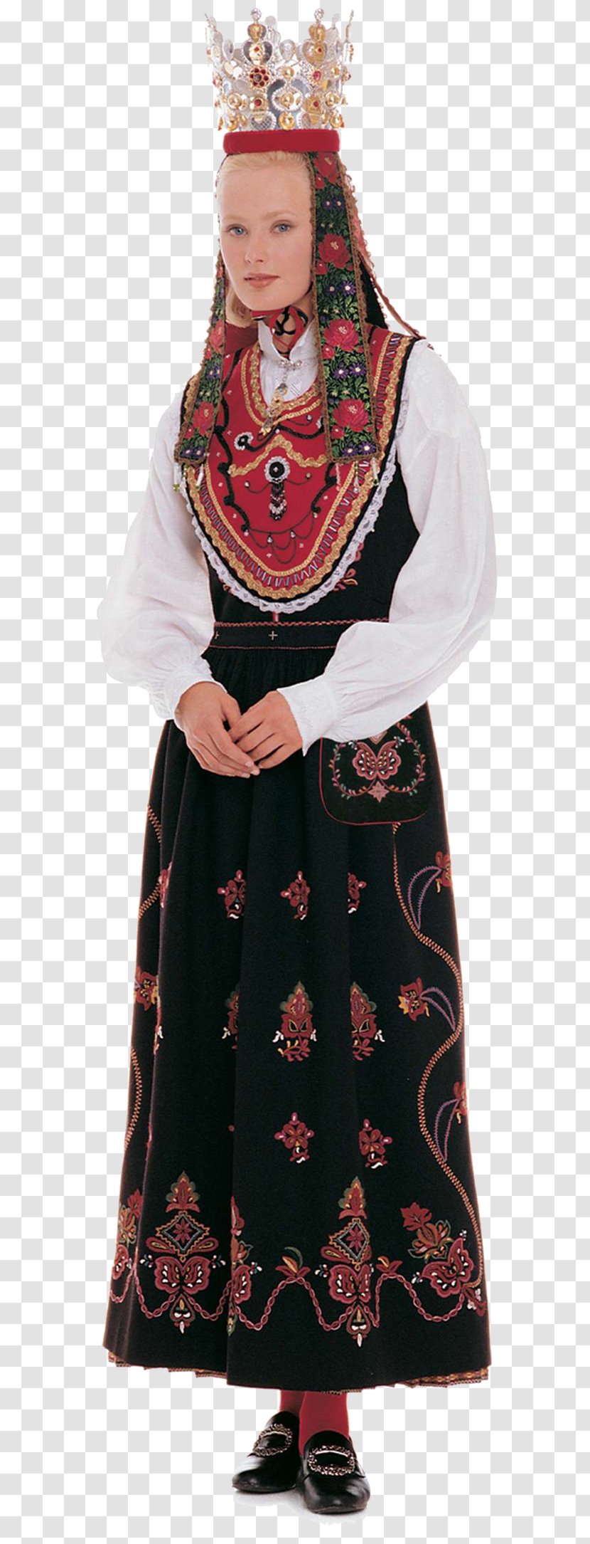 Telemark Bunad Folk Costume Clothing - Traditional Wedding Transparent PNG