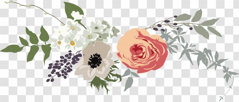 Fine Flower Banner Box - Illustration Transparent PNG