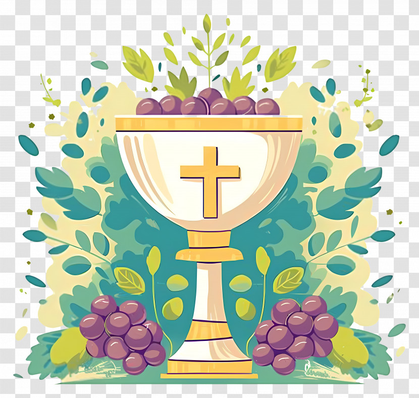 Monstrance - Chalice With Grapes And Cross Transparent PNG