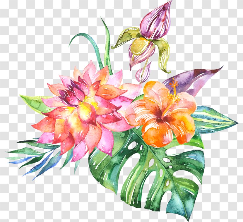 Watercolor Painting Flower Art Clip - Cut Flowers Transparent PNG