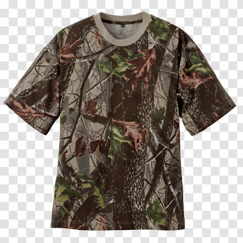 T-shirt Sleeve Camouflage Polo Shirt - Coolmax - Deep Forest Transparent PNG