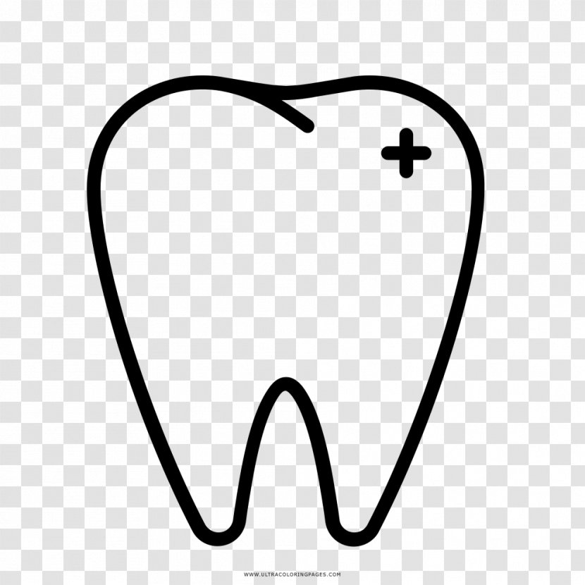 Tooth Dentistry Coloring Book Therapy - Silhouette - Dente Transparent PNG