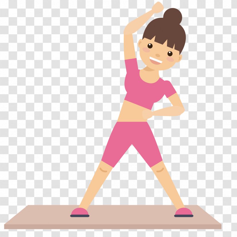 Physical Fitness Exercise Clip Art - Cartoon - Woman Transparent PNG