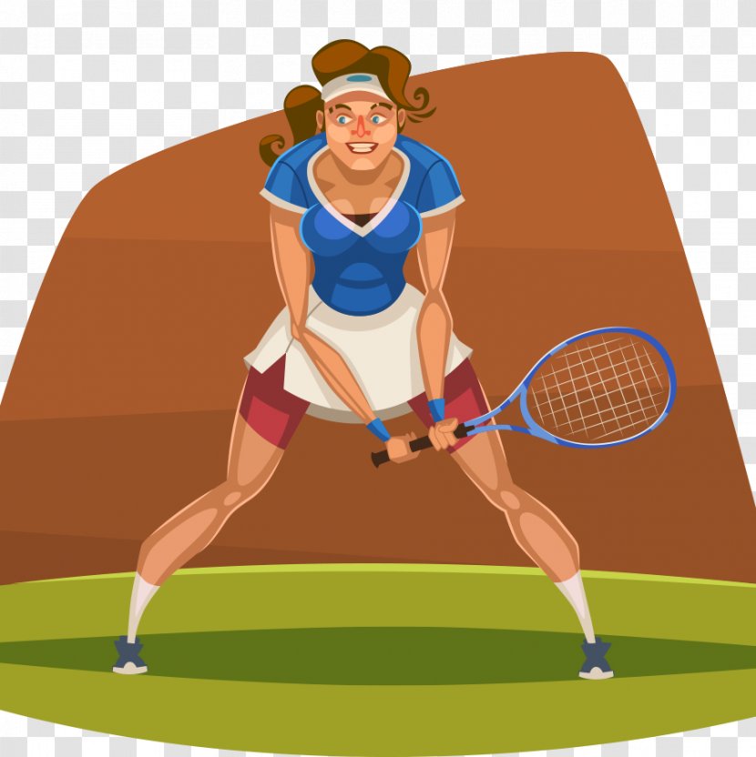 Cartoon Tennis Clip Art - Ball Game - Player Transparent PNG