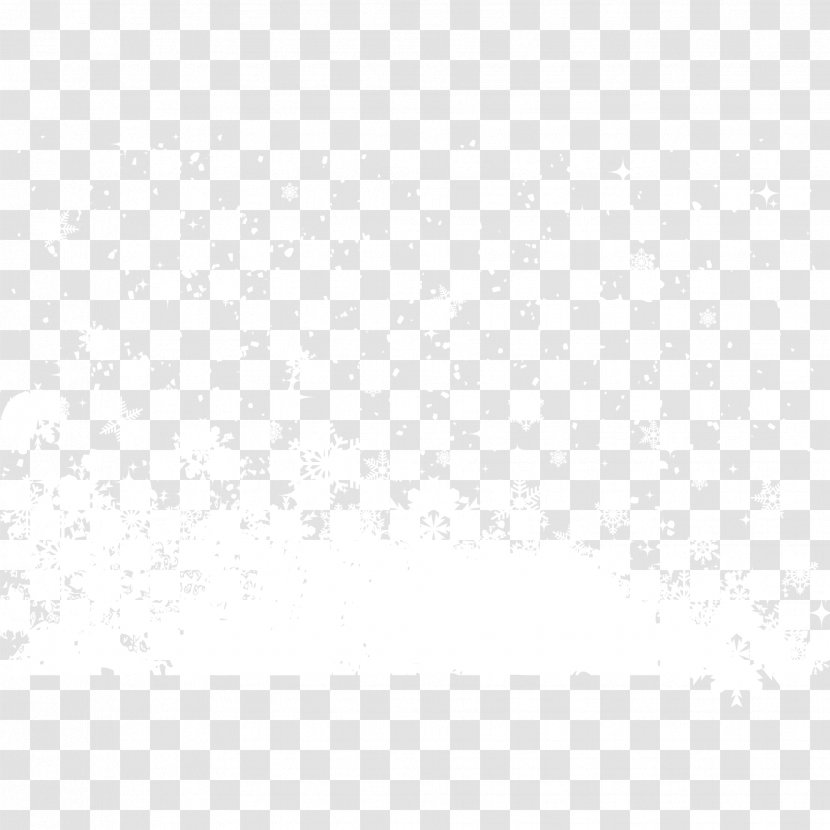 White Black Pattern - Monochrome - Winter Snowflakes Transparent PNG