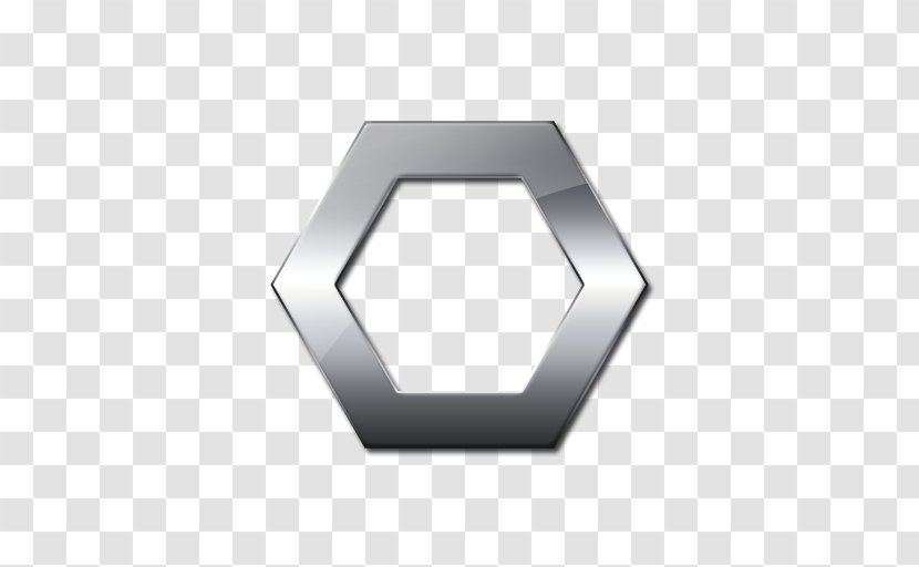 Hexagon Shape Metal Angle - Silver Transparent PNG