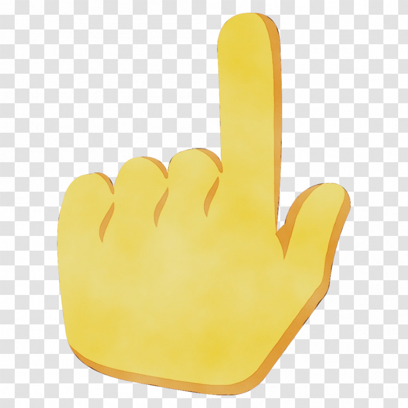 Yellow Finger Hand Glove Gesture Transparent PNG