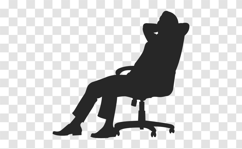 Office & Desk Chairs Sitting Stock Photography Clip Art - Black And White - Chair Transparent PNG