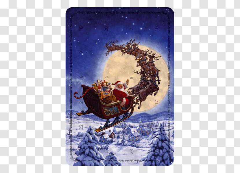 Santa Claus Christmas Day Image Reindeer The Night Before - Gift - Illustrated By Arthur RackhamPosters Business Transparent PNG