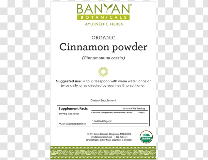 Myrobalan Cardamom Triphala Organic Certification Herb - Area - Cinnamon Powder Transparent PNG