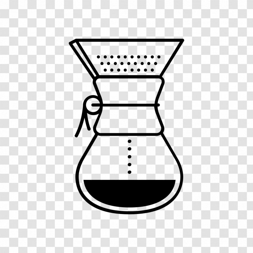 Chemex Coffeemaker Cafe Espresso AeroPress - Line Art - Drip Transparent PNG