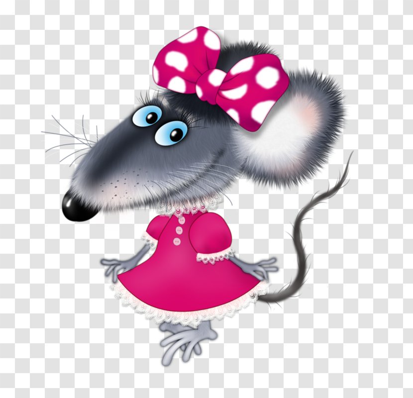 Rat Computer Mouse Muis - Animal - Pink Transparent PNG