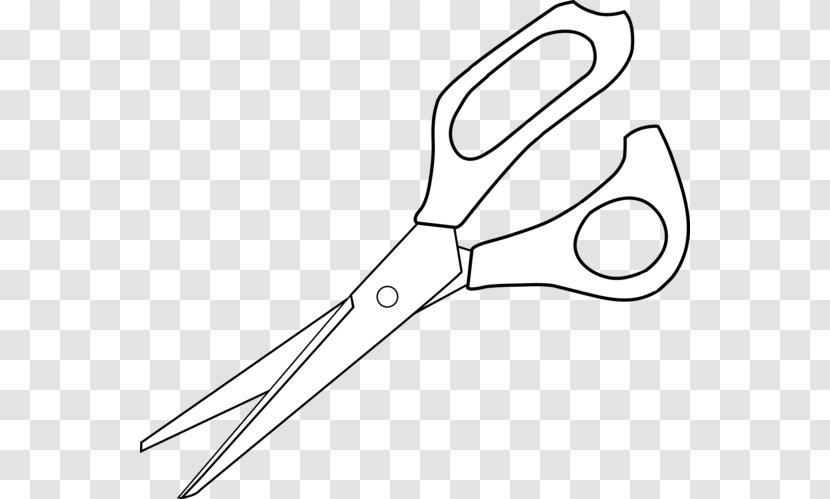 Scissors Line Art Hair-cutting Shears Black And White - Pictures Transparent PNG