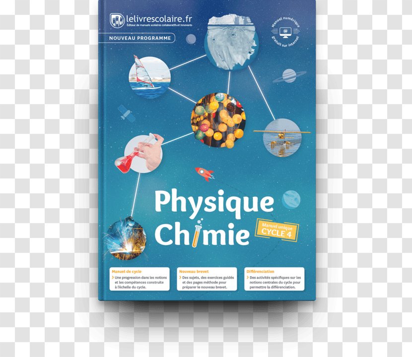 Physique-Chimie Cycle 4 3e Chemistry Textbook - Advertising - Chimie Transparent PNG
