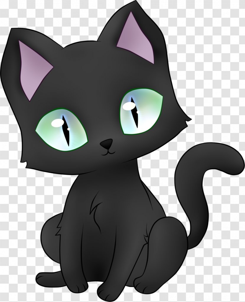 Kitten Black Cat Korat Domestic Short-haired Whiskers - Paw Transparent PNG