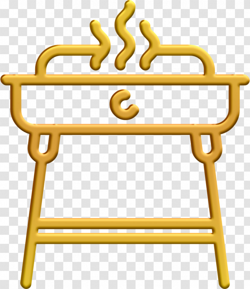 Grill Icon Linear Detailed Travel Elements Icon Barbecue Icon Transparent PNG