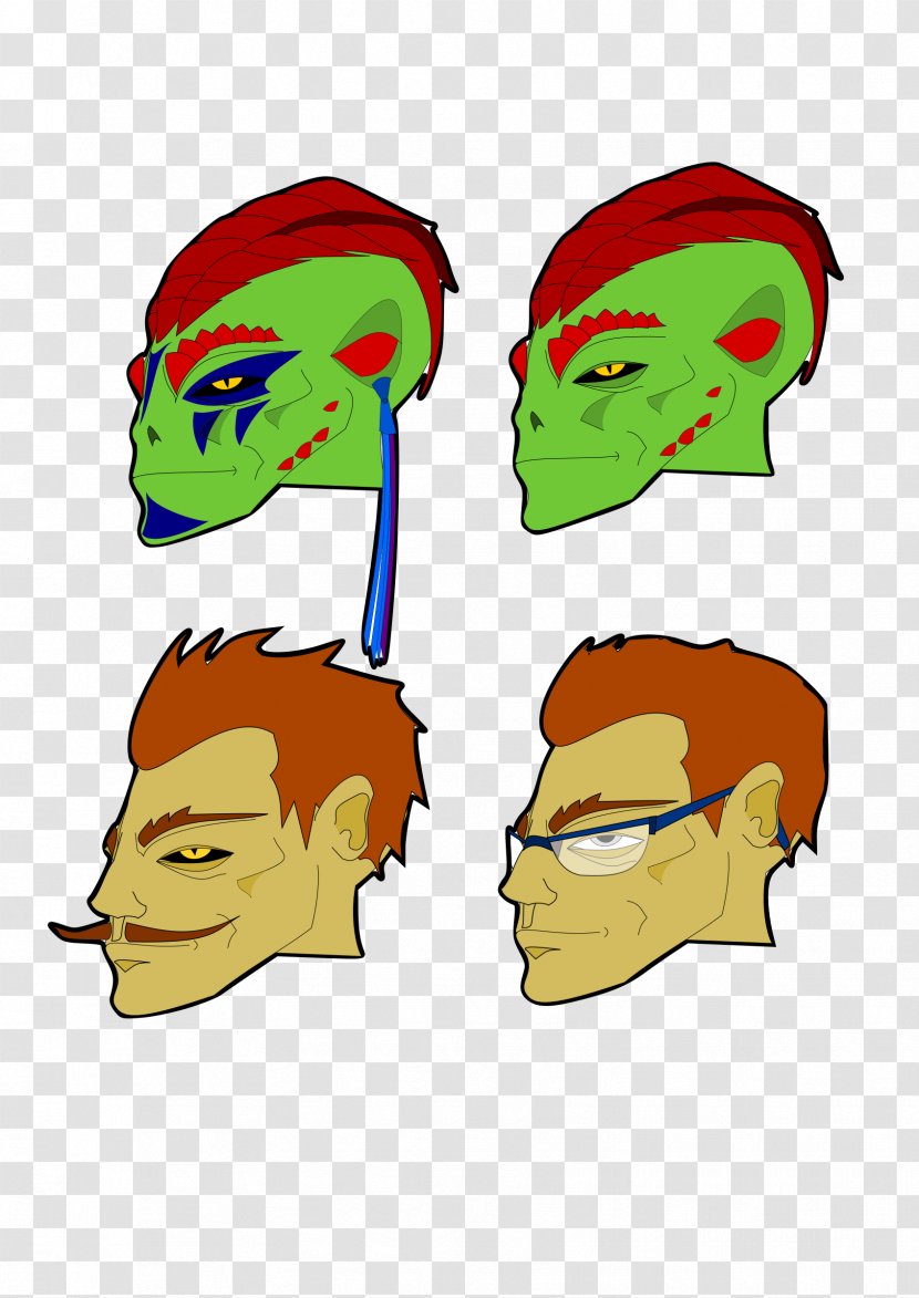 Man Cartoon - Jaw Forehead Transparent PNG