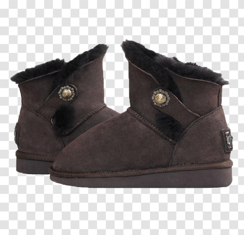 Snow Boot Suede Shoe - Boots Transparent PNG