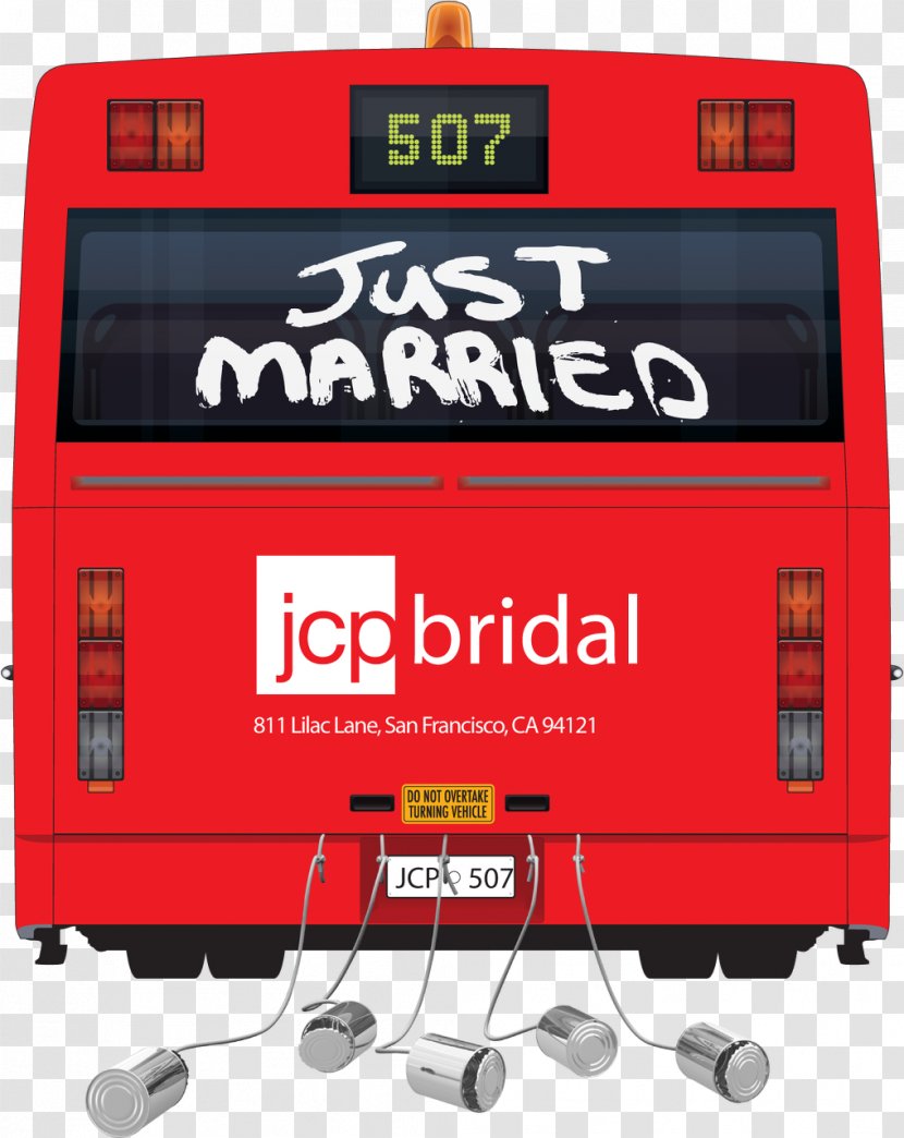 Marriage Newlywed Car Vehicle .de - De - Bus Back Transparent PNG