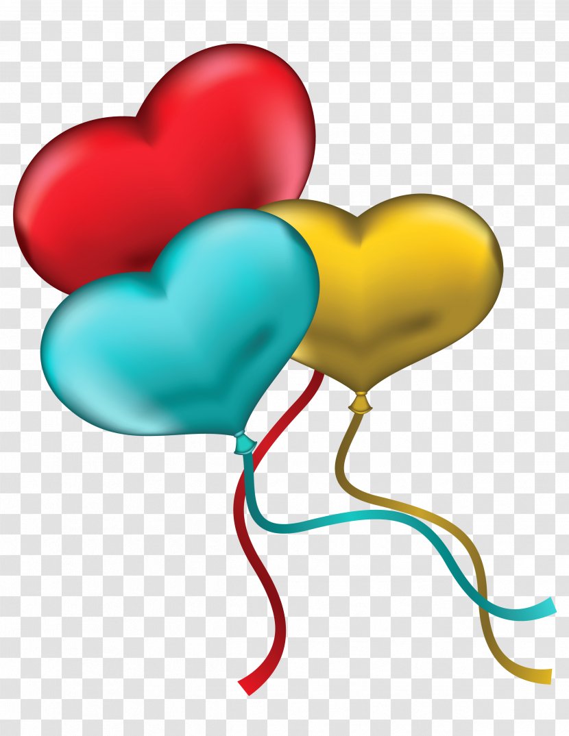 Balloon Dog Heart Clip Art - Watercolor - Birthday Divider Cliparts Transparent PNG