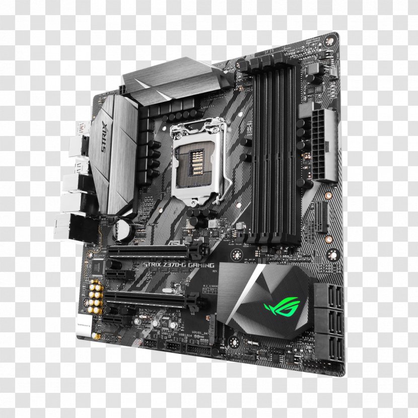 Intel ASUS ROG STRIX Z370-G GAMING MicroATX LGA 1151 PRIME Z370-A - Computer Hardware Transparent PNG