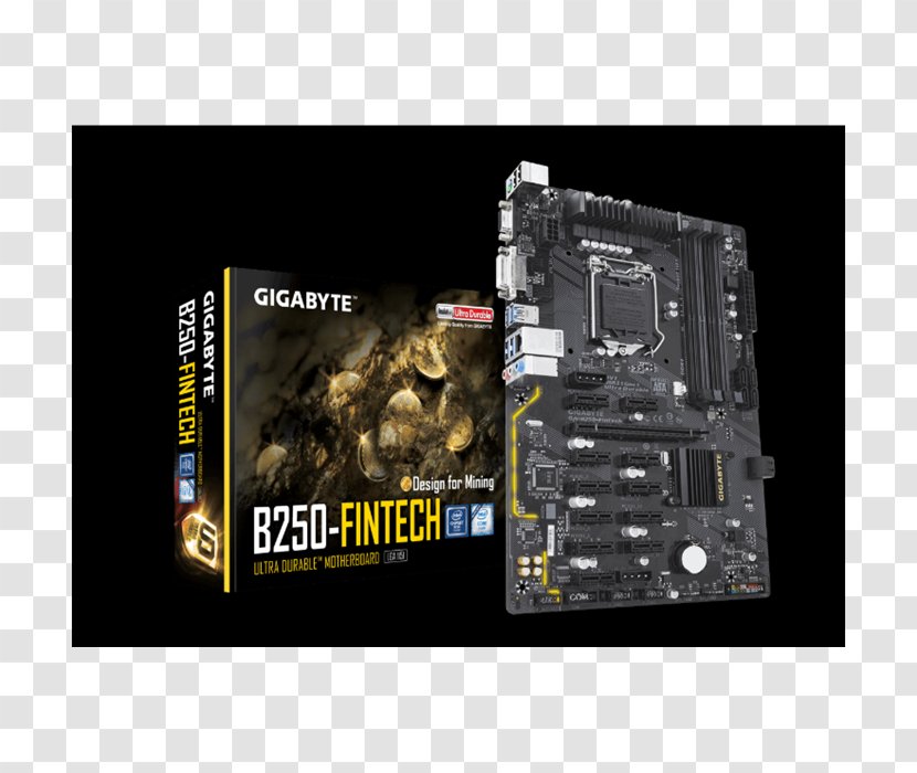 Motherboard GA-B250-FINTECHGigabyte GA-B250-Fintech Intel B250 Lga 1151 Atx - Dimm Transparent PNG