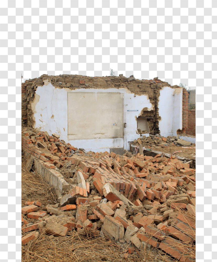 Brick House Ruin Wall - Room - Collapsed Transparent PNG