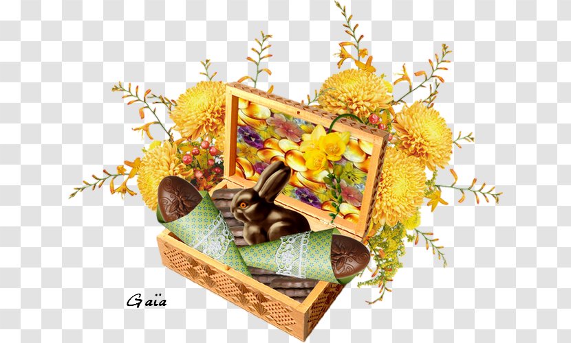 Easter Basket - Floral Design - Chocolat Transparent PNG