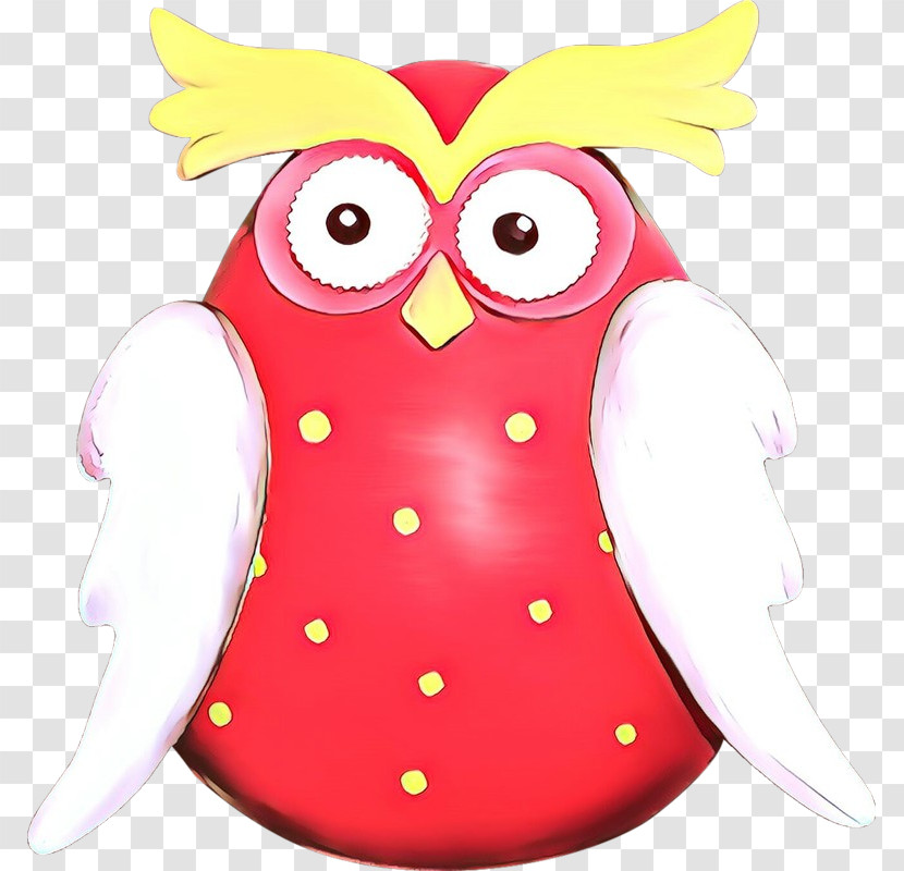 Owl Pink Bird Cartoon Bird Of Prey Transparent PNG