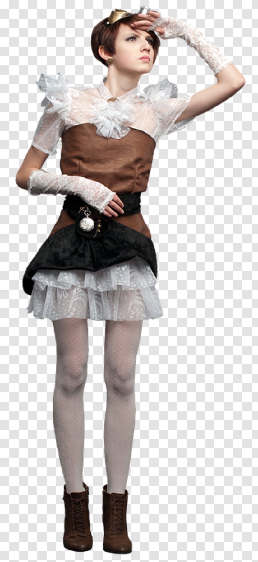 Steampunk Fashion Costume Clothing - Watercolor - Woman Transparent PNG