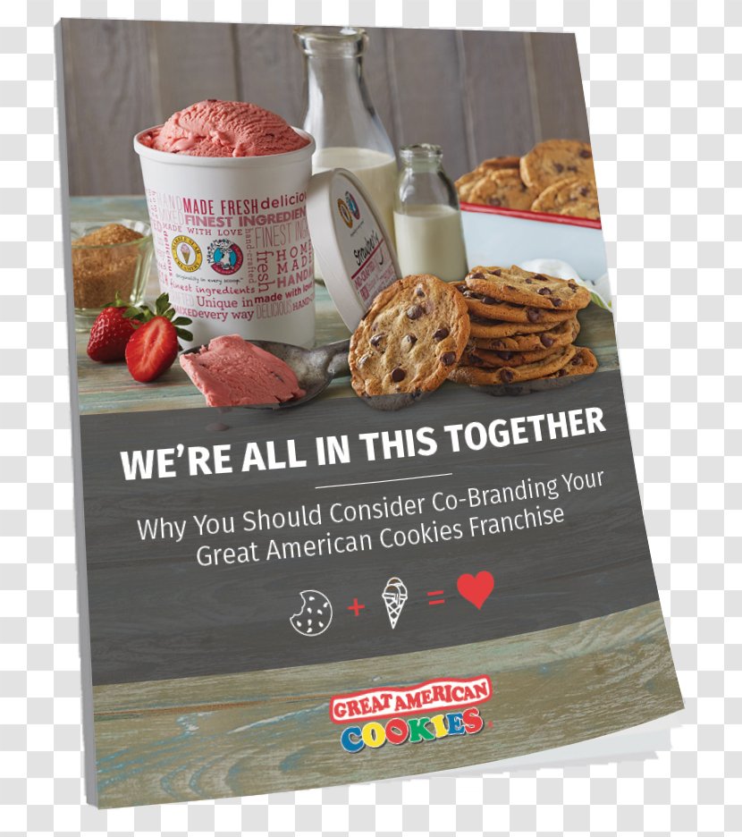 Great American Cookies Ice Cream Juice Cookie Cake Oatmeal Raisin - Advertising Transparent PNG