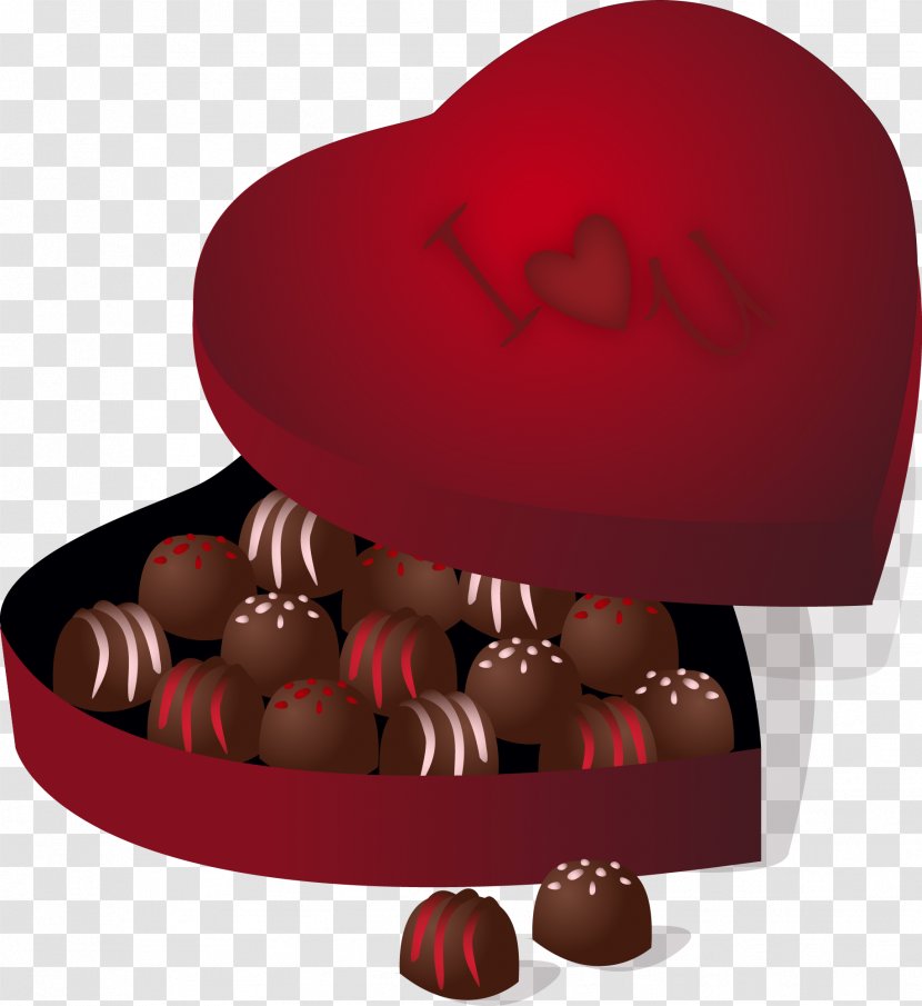 Chocolate Truffle Praline Bar Valentine's Day - Box - Vector Transparent PNG