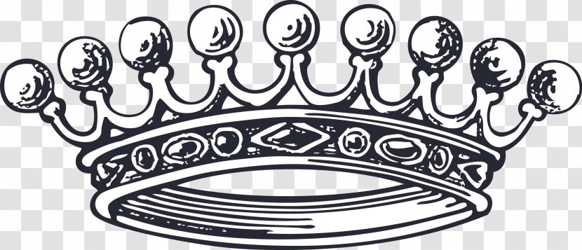 Black And White Middle Ages - Monochrome - Crown Vector Transparent PNG