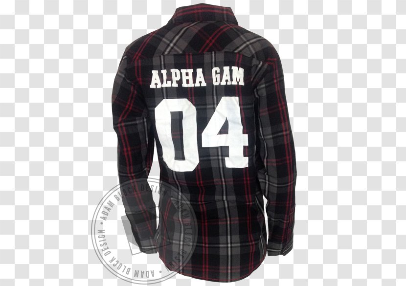 Tartan Long-sleeved T-shirt Law Maroon - Shirt - Checkered Hoodie Transparent PNG