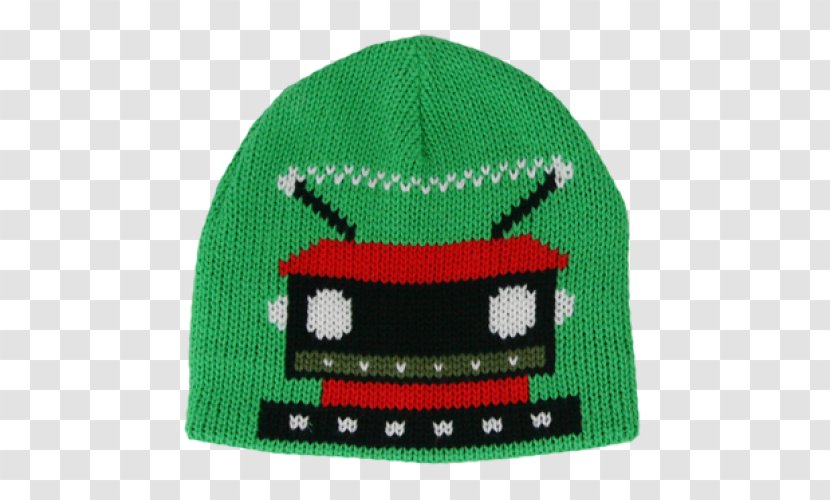 Beanie Knit Cap Green Knitting - Hat Transparent PNG