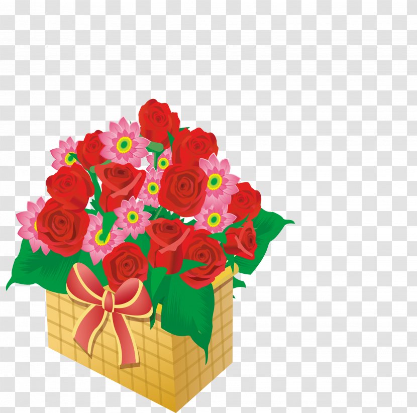 Flower Rose Clip Art - Floristry - Cartoon Valentine Material Transparent PNG