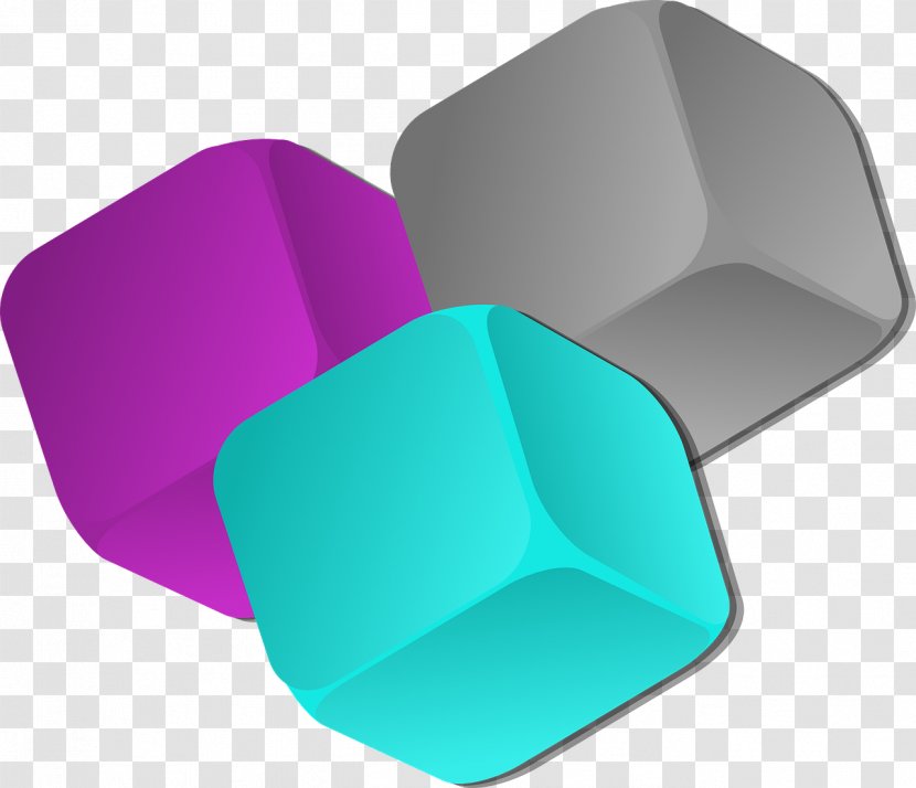 Clip Art Cube Openclipart Image - Purple Transparent PNG