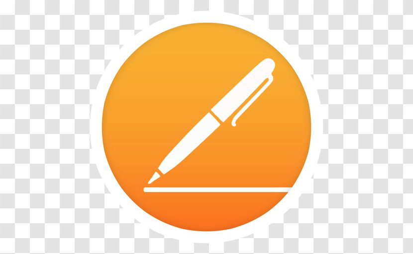 Orange Angle Yellow - Apple - Pages Transparent PNG