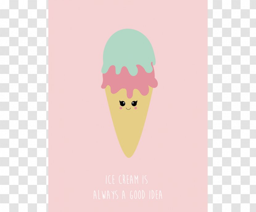 Ice Cream Cones Pink M Font - Cone - Poster Transparent PNG