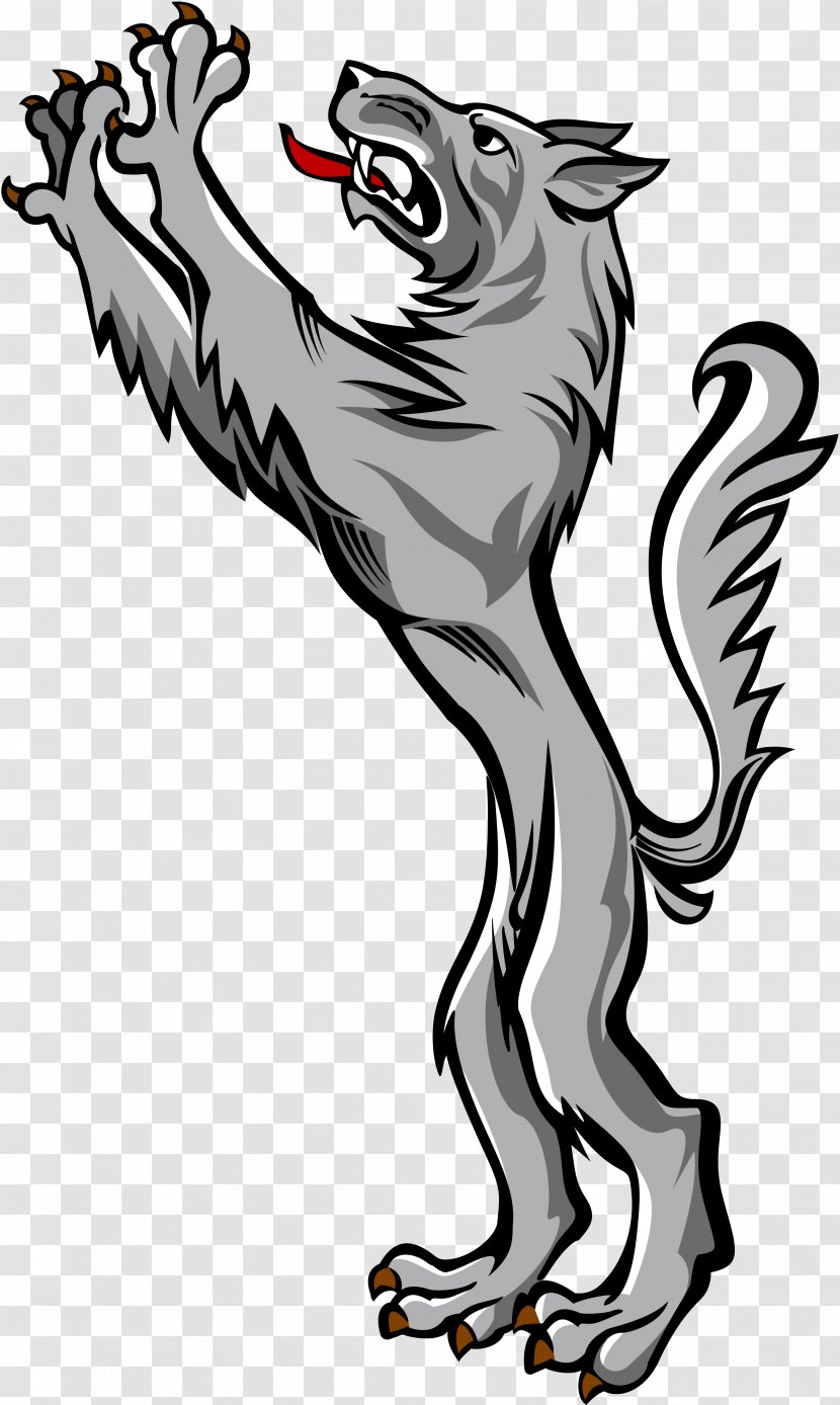 Arctic Wolf Coat Of Arms Crest Wolves In Heraldry - Fictional Character Transparent PNG